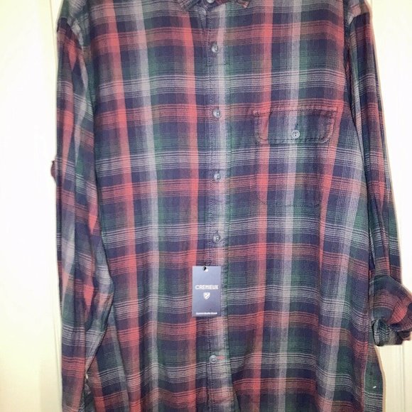 Cotton Flannel Cremieux shirt mens large flannel button up NWT - Picture 7 of 7